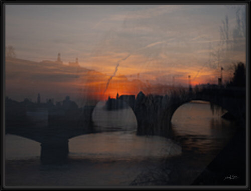 Paris soleil levant - tirage 2 / 3 par Edouard Mazaré, Photographie en vente sur Singulart