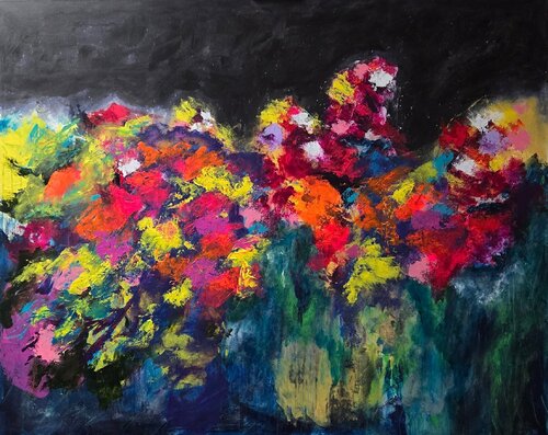 Flowers in the Night by Terrence Dean, Painting for Sale on Singulart