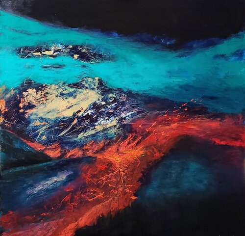 River of Fire di Terrence Dean, Pittura in vendita su Singulart