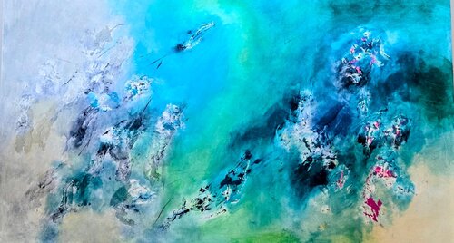 Flowers/Stars van Terrence Dean, Schilderij te koop op Singulart