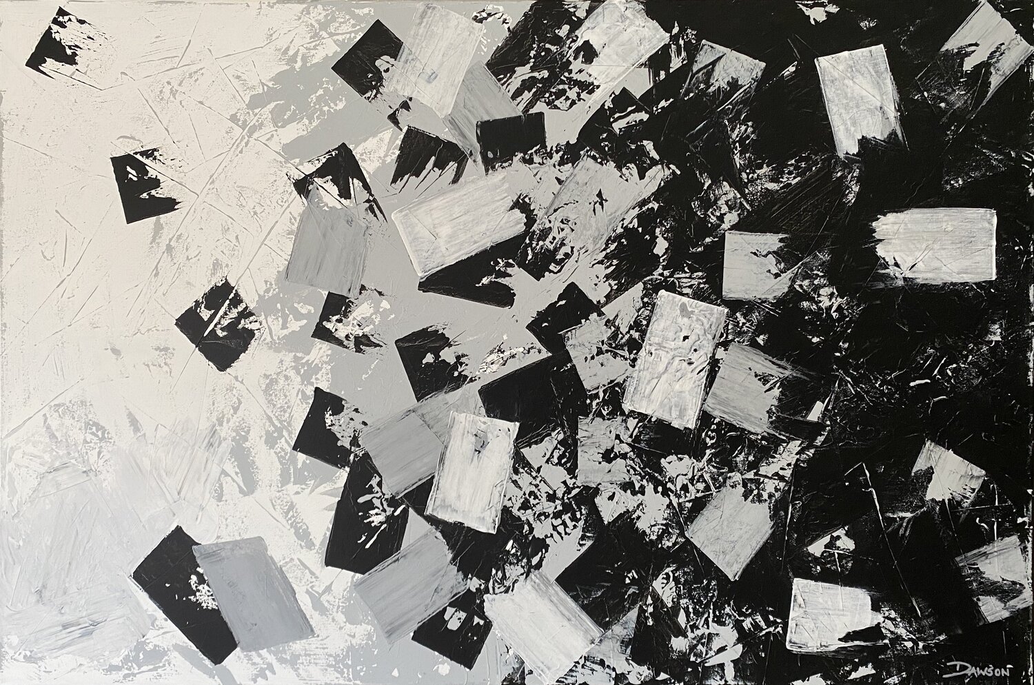 black and white V Jane Dawson