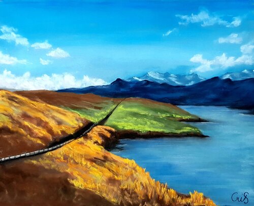 Hochland in Island di Christine Schuldhaus, Pittura in vendita su Singulart