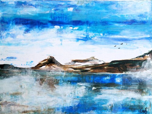 Iceland di Christine Schuldhaus, Pittura in vendita su Singulart