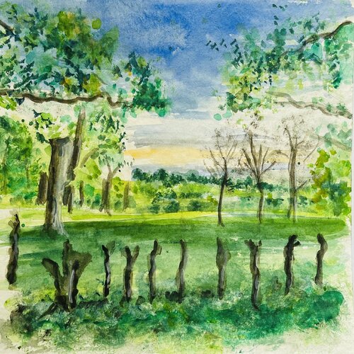 Eichenhain by Ines Saalfrank, Painting for Sale on Singulart