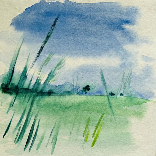 Filder Felder im Sommer van Ines Saalfrank, Schilderij te koop op Singulart