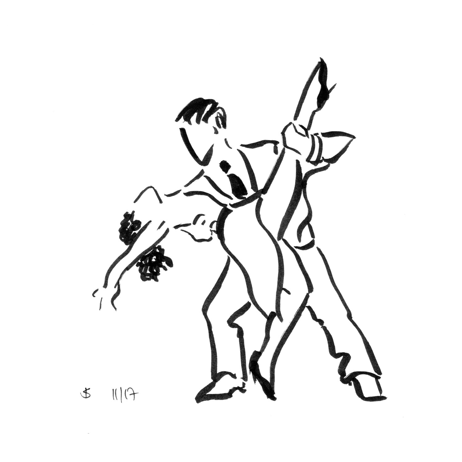 Tanz in Tusche – Tango 2 Ines Saalfrank
