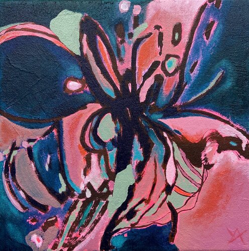 Midnight Blossom van Yulia Ani, Schilderij te koop op Singulart