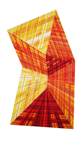 Polygonal RB on Red Variation, S2B di Jeremi Ca, Pittura in vendita su Singulart