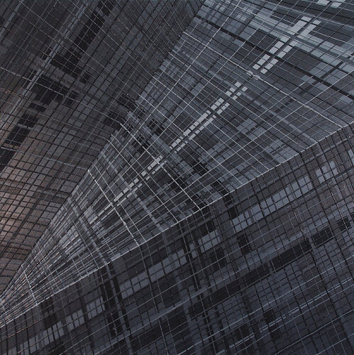 Construction Angulaire en nuances de gris #2 S3D van Jeremi Ca, Schilderij te koop op Singulart