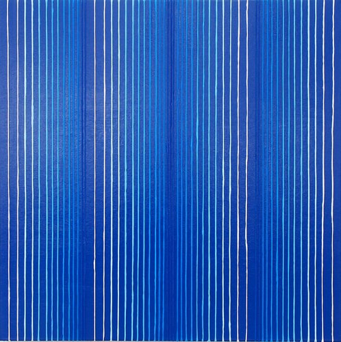 Ondes #4 verticality in blue variation#1 Jeremi Ca
