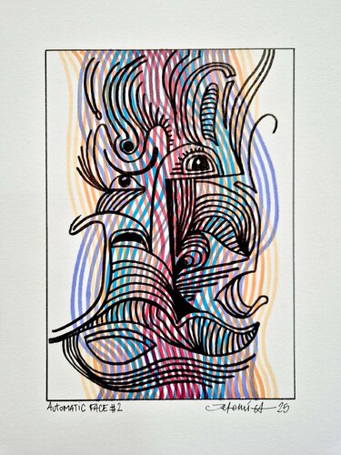 Automatic Face #2 von Jeremi Ca, Zeichnungen kaufen auf Singulart