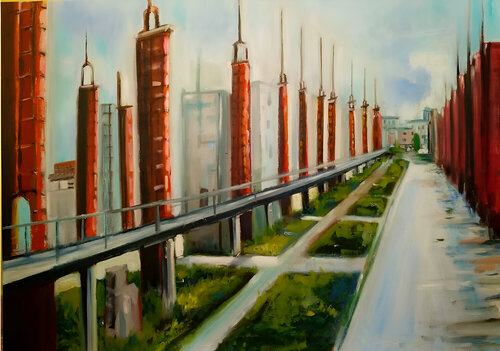 City View X: Parco Dora Skate park von Giulia Mercuri, Malerei kaufen auf Singulart