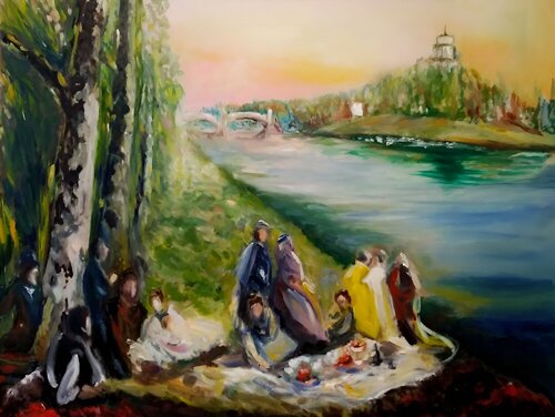 Colazione sull'erba al Valentino von Giulia Mercuri, Malerei kaufen auf Singulart