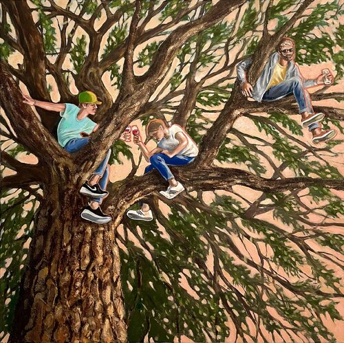 DEJEUNER DANS L'ARBRE von ROBERT INESTROZA, Malerei kaufen auf Singulart