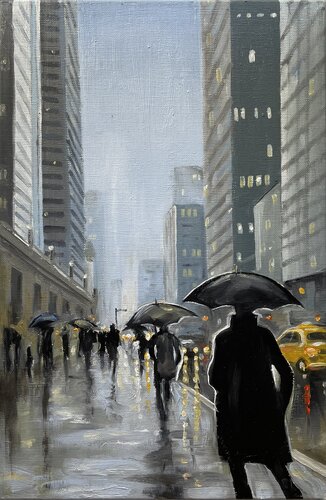 DUSK RAIN di ROBERT INESTROZA, Pittura in vendita su Singulart