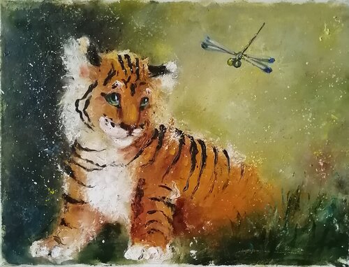 Tiger Baby von Galina Kolomenskaya, Malerei kaufen auf Singulart