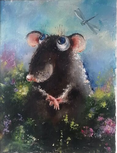 Pretty Rat di Galina Kolomenskaya, Pittura in vendita su Singulart