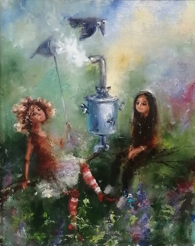 Garden fairies von Galina Kolomenskaya, Malerei kaufen auf Singulart