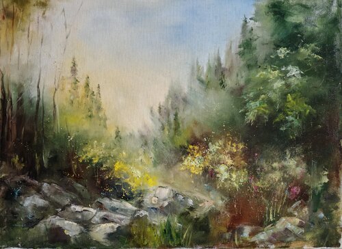 Morning Silence by Galina Kolomenskaya, 油畫 for Sale on Singulart