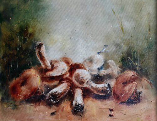 Mushroom Catch van Galina Kolomenskaya, Schilderij te koop op Singulart