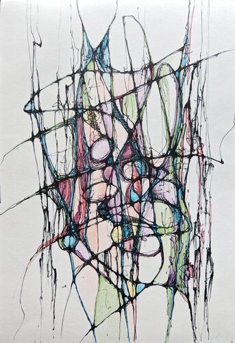 Night by Galina Kolomenskaya, 소묘 for Sale on Singulart
