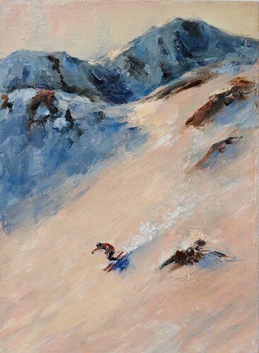 The Last Run of the Day von Galina Kolomenskaya, Malerei kaufen auf Singulart