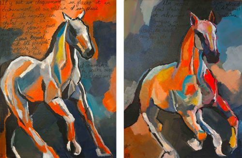 Diptyque Prairie van LAURE SAIGNE, Schilderij te koop op Singulart