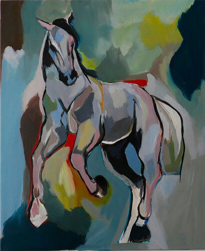 Lusitanien 1 van LAURE SAIGNE, Schilderij te koop op Singulart