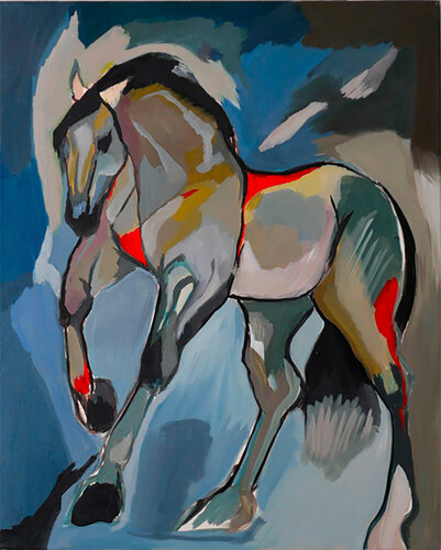 Lusitanien 2 di LAURE SAIGNE, Pittura in vendita su Singulart