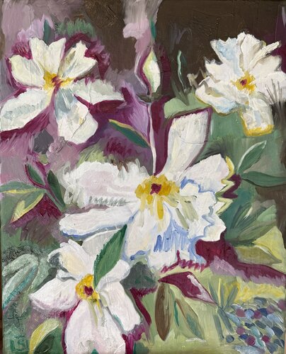 Les fleurs de Suzy di LAURE SAIGNE, Pittura in vendita su Singulart