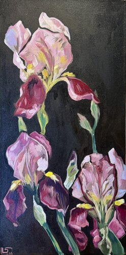 l'Iris du silence Pourpre di LAURE SAIGNE, Pittura in vendita su Singulart