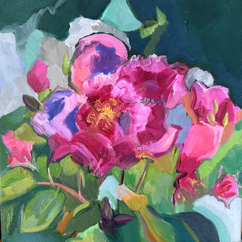 Roses au matin by LAURE SAIGNE, Painting for Sale on Singulart