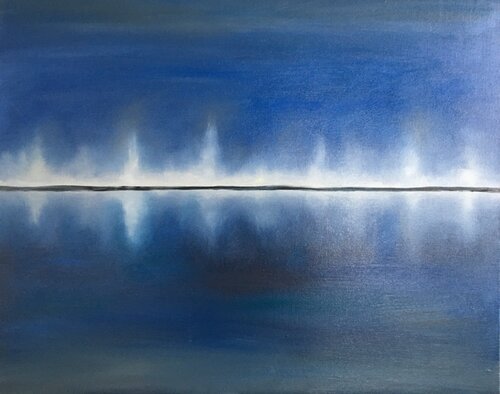 Lac bleu von Barbara Wykrota, Malerei kaufen auf Singulart