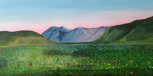 Paesaggio con fiori di campo by Morena Caliendo, 회화 for Sale on Singulart