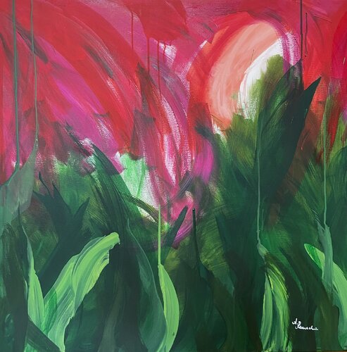 Flowers meadow de Ajten Ramadani, Pintura a la venta en Singulart