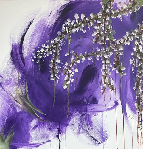 Behind the purple shadow van Ajten Ramadani, Schilderij te koop op Singulart