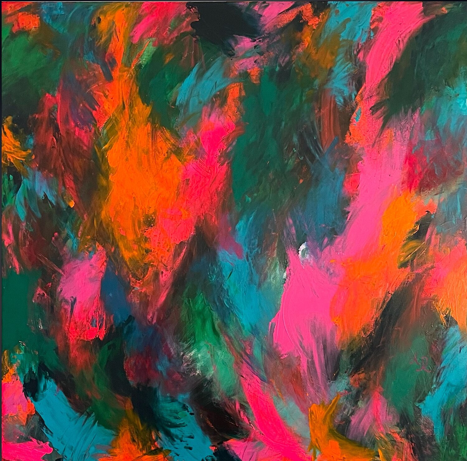 Colorful Touch of the senses Ajten Ramadani Dipinto originale in vendita