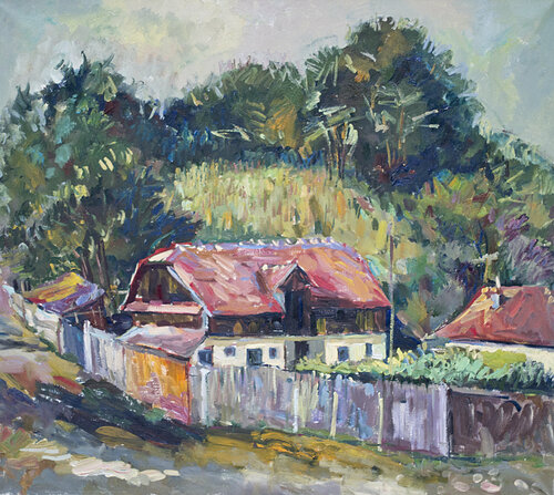 Landscape from Tescani di Florina Breazu, Pittura in vendita su Singulart