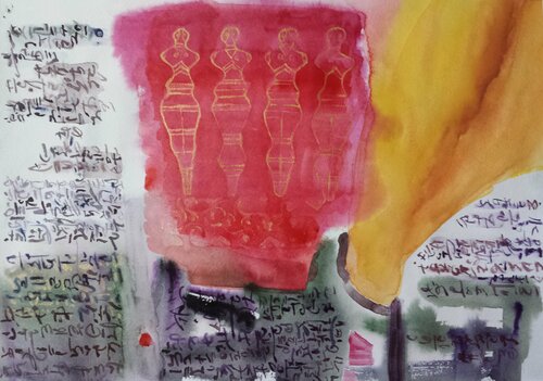 Gate of Steles II par Florina Breazu, Œuvre sur papier en vente sur Singulart