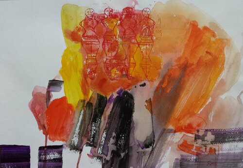 Gate of Steles III by Florina Breazu, Work on Paper for Sale on Singulart