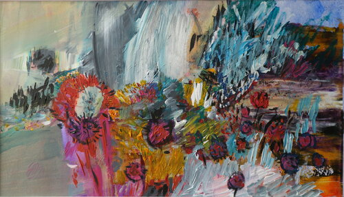 Birds and flowers by Florina Breazu, Work on Paper for Sale on Singulart