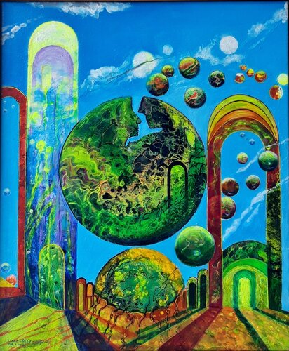 Tempel eines vergessenen Gottes di Irene Mitawski, Pittura in vendita su Singulart