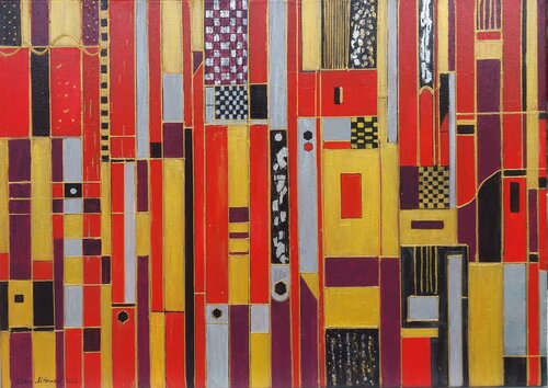 fröhliche Geometrie di Irene Mitawski, Pittura in vendita su Singulart