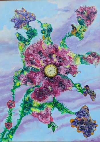 Die Blume der Zeit by Irene Mitawski, Painting for Sale on Singulart
