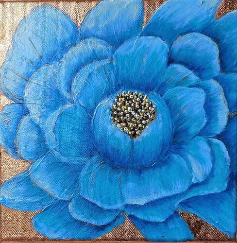 Blau Blume di Irene Mitawski, Pittura in vendita su Singulart