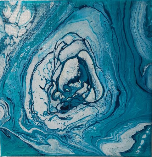 Abstrakt  in blau di Irene Mitawski, Pittura in vendita su Singulart