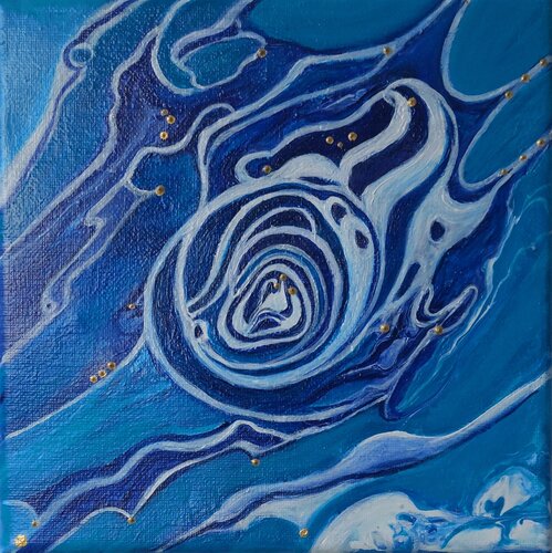Abstrakt  in blau 2 di Irene Mitawski, Pittura in vendita su Singulart