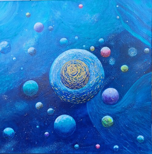 Tanz der Planeten di Irene Mitawski, Pittura in vendita su Singulart