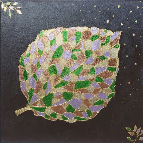 Mosaikblatt di Irene Mitawski, Pittura in vendita su Singulart