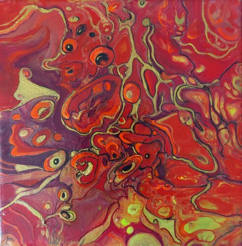 Kaleidoskop in Rot“ di Irene Mitawski, Pittura in vendita su Singulart